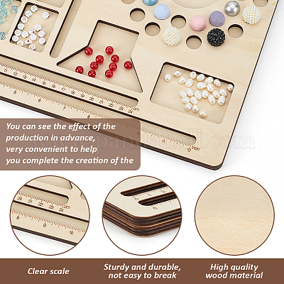 1шт бамбуковая доска для дизайна бусин TOOL-BC0003-14-1