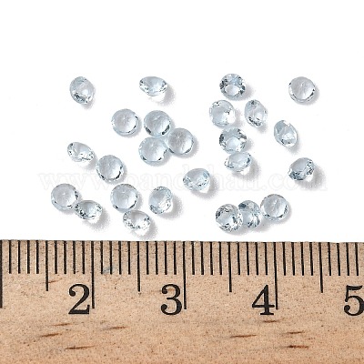 Окрашенные граненые кабошоны натурального голубого агата G-I295-05C-18B-08-1