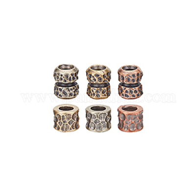 6 шт. 6 стиля латунных европейских бусин KK-BC0013-86-1