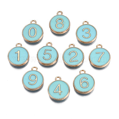 Эмалевые подвески из легкого позолоченного сплава ENAM-T010-05G-1