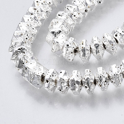 Гальванические бусины из натуральной лавы G-T114-66S-1