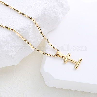 Ожерелья с подвесками в виде алфавита из нержавеющей стали для женщин LO9975-9-1