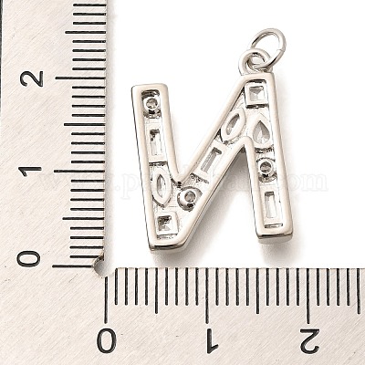 Латунные микропаве прозрачные подвески с фианитом KK-G521-01P-N-1