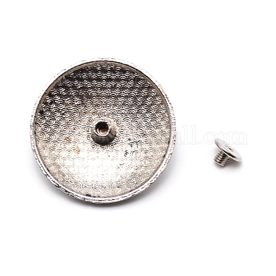 Декоративные заклепки из сплава с 1 отверстием и бирюзового цвета PALLOY-WH0092-09D-P-1