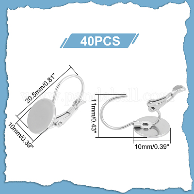 40 шт. фурнитура для сережек из нержавеющей стали 304 KK-UN0043-44-1