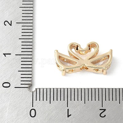 Латунные микро проложить кубического циркония бусы KK-A253-07G-1