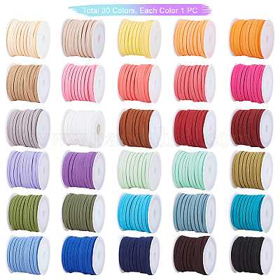 5M Flat Faux Suede String Thread Bracelet Findings Strand Cow Rope