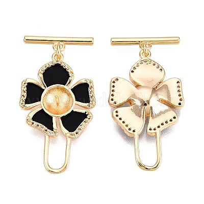 Застежки-тоглы из матовой латуни KK-N054-156G-1