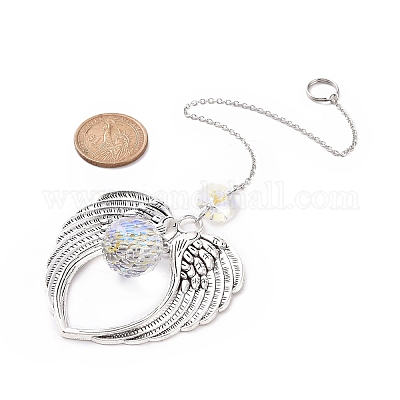 Большие подвески из сплава крыла HJEW-JM00860-1