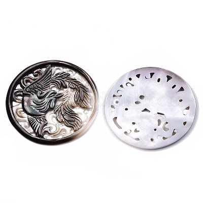 Оболочки губ натуральный черный кабошоны SHEL-N026-119A-1