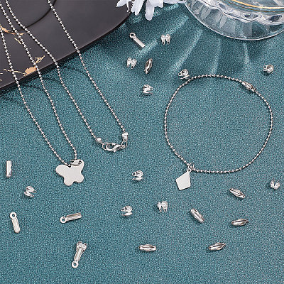 PH PandaHall 240 Stück Edelstahlstifte – 50 Mm, Flach- & Kugelkopf, 21/22 Gauge, Für Schmuck