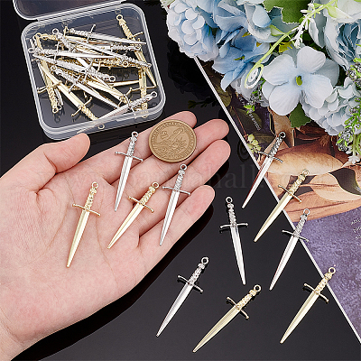 32шт 2 цвета подвески из сплава с покрытием стойки FIND-UN0001-79-1