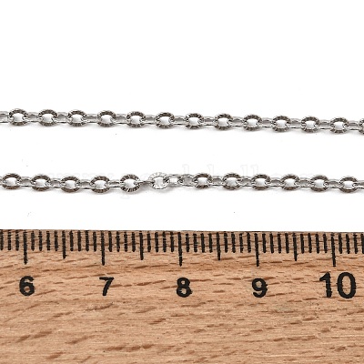 12mm 304ステンレススチール製テクスチャードアズキチェーンネックレス
