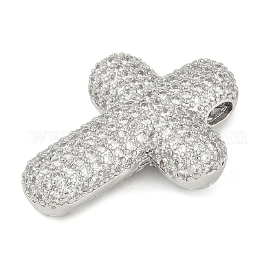 Латунные микропаве из прозрачного кубического циркония KK-S392-01P-1