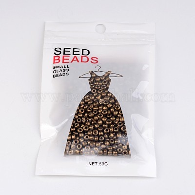 6/0 круглый стеклянный бисер цвета металлик с гальваническим покрытием X-SEED-A009-4mm-601-1