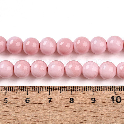 Выпечка окрашенные стеклянные бусины пряди X1-DGLA-N012-8mm-01-1