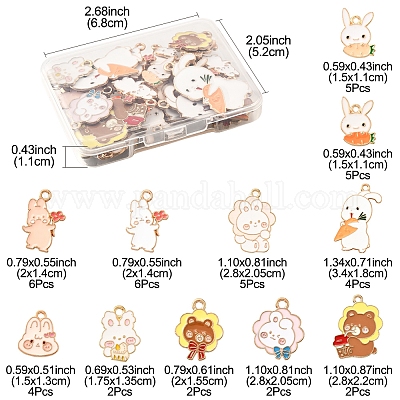 40 шт. Подвески из сплава с эмалью ENAM-FS0002-40-1