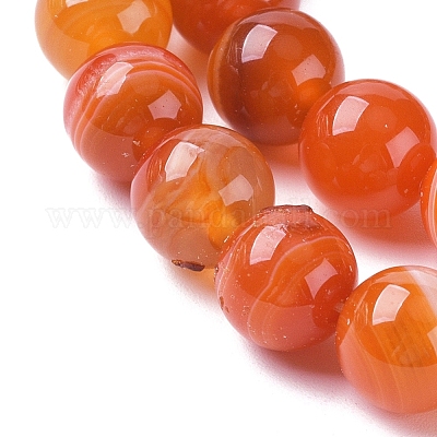 Натуральные полосатые агатовые / полосатые агатовые бусинки G-G582-10mm-62-1