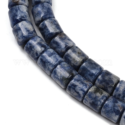 Натуральное синее пятно нитки из бисера яшмы G-G275-D21-10x10mm-1