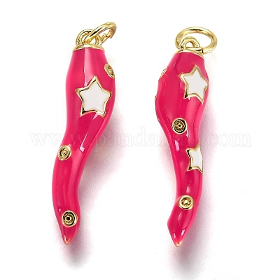 Латунь эмаль подвески KK-B026-15G-B-1