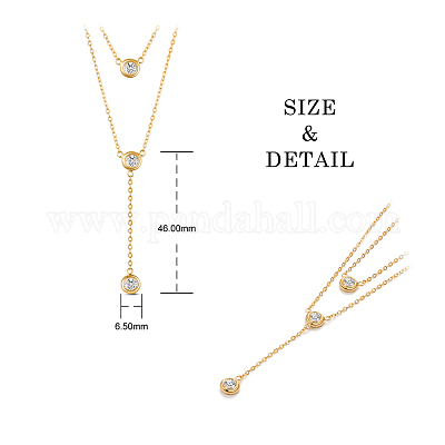 925 двухслойное ожерелье из стерлингового серебра JN635C-1