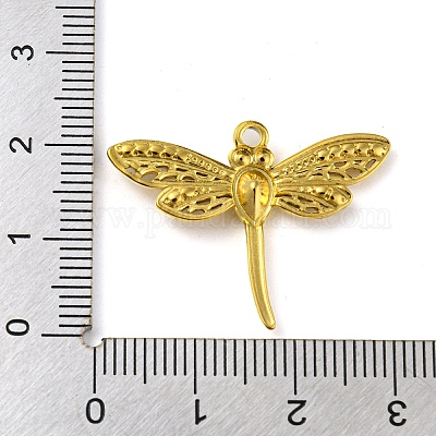 Ионное покрытие (ip) настоящие 18-каратные позолоченные подвески из нержавеющей стали 304 со стразами STAS-P341-06G-01-1