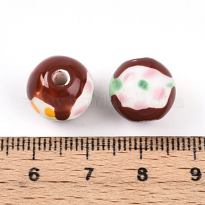 Фарфоровые бусины ручной работы PORC-N009-05B-1