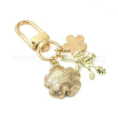 Подвески из эмали из цветочного сплава HJEW-JM02803-03-1