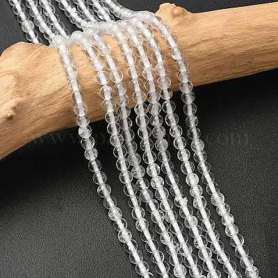 Природный кристалл кварца круглые бусины пряди G-J303-01-4mm-1