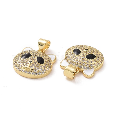 Латунные микропаве прозрачные подвески с фианитом ZIRC-F134-21G-01-1