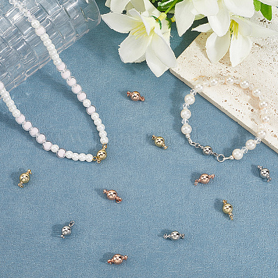 12 шт. 3-х цветные латунные винтовые застежки KK-BBC0019-28-1