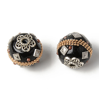 Ручной Индонезия круглых бусин IPDL-R443-01-1