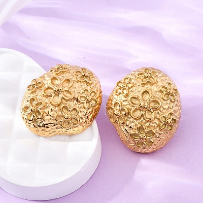 Серьги-гвоздики из нержавеющей стали 304 EJEW-R027-04G-02-1