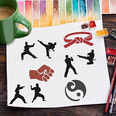 Wholesale FINGERINSPIRE Martial Arts Stencils 30x30cm Karate Stencil ...