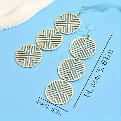 Плоские круглые серьги-подвески из сплава FS-WG3E16A-01-1