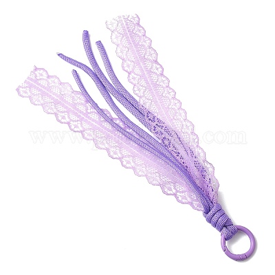 5 шт. подвески из двухцветного полиэстерового шнура и кружева HJEW-JM04332-1