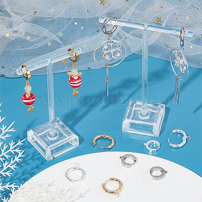 Фурнитура для сережек-колец Huggie Hoops из нержавеющей стали 201 STAS-MA0001-12-1