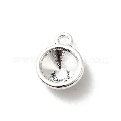 Тибетский сплав стиль плоские круглые шарма Rivoli XILION указал назад CHATON сеттинги горный хрусталь PALLOY-O034-B-S01-1