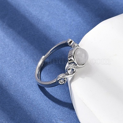 Кольца из натурального драгоценного камня RJEW-A084-04P-1