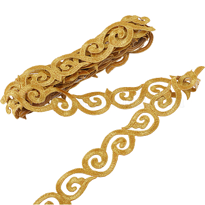 Утюжить/пришить полиэстеровую вышивку «благоприятные облака» кружевной лентой OCOR-WH20020-06A-1