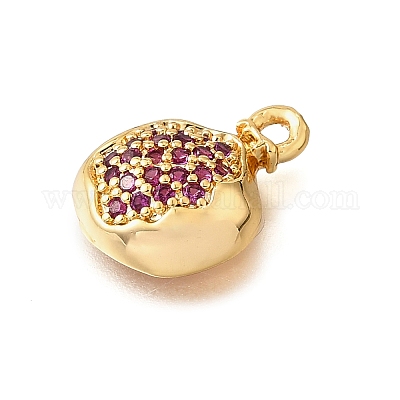 Латунные микропаве прозрачные подвески с фианитом KK-U065-05A-G-1