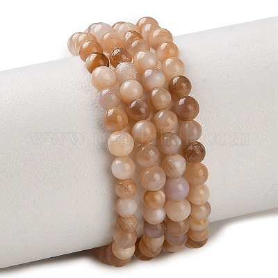 Натуральная розовая оболочка из бисера пряди SHEL-D002-A01-3mm-1