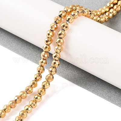 Гальванические нити из синтетических немагнитных гематитовых бусин G-H027-B01-03-1