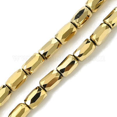 Chapelets de perles en verre électroplaqué&nbsp;GLAA-Q101-02A-FP01-1
