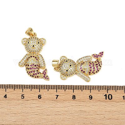 Латунные микро проложить кубического циркония подвески KK-S526-34G-1