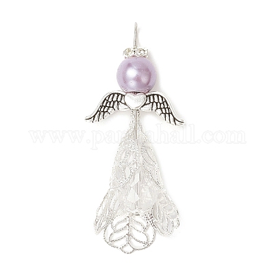 6 шт. 6-х цветные подвески из перламутрового стекла с круглыми бусинами PALLOY-JF03775-1