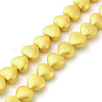 Стеклянные бусины с гальваническим покрытием  EGLA-H109-12H-02-1