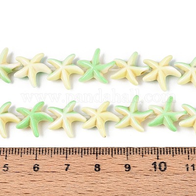 Нити из синтетических бирюзовых бусин G-P507-04T-1