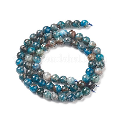 Натуральные апатитовые бусины&nbsp;LS-G-E481-05-6mm-01-1