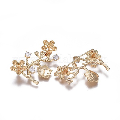 Фурнитура латунная для броши KK-L180-041G-1